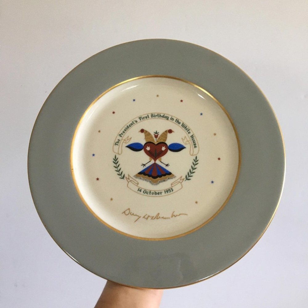 Vintage Eisenhower Commemorative Plate - 1950s Decorative Gift